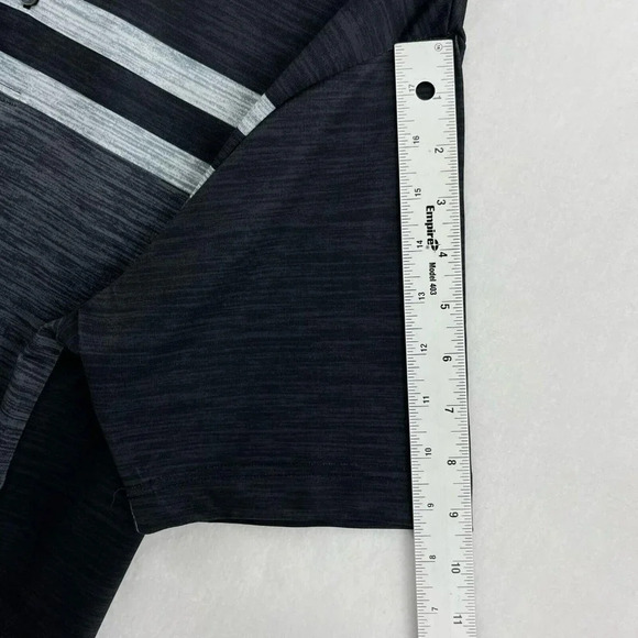 Ben Hogan Polo Shirt Mens Sz M Gray Striped Performance Golf Short Sleevess - Picture 5 of 14